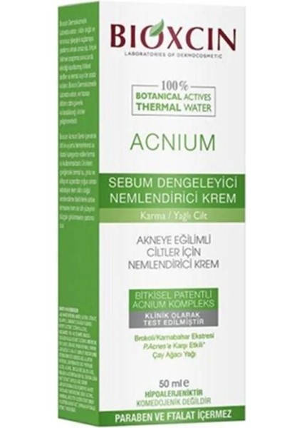 Acnium Sebum Dengeleyici Nemlendirici Krem 50 ml