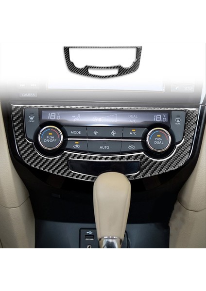 Nissan X-Trail Rogue T32 2013-2021 Karbon Fiber Araç Klima Paneli Kapak Trim Sticker Iç Aksesuarlar (Yurt Dışından) indirimleri