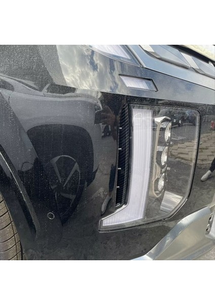 Hyundai Palisade Için 2022 2023 Araba Kafası Işık Lambası Göz Kapağı Göz Kapağı Göz Kapağı Kaplama Aksesuarları Abs Karbon Fiber (Yurt Dışından) modelleri