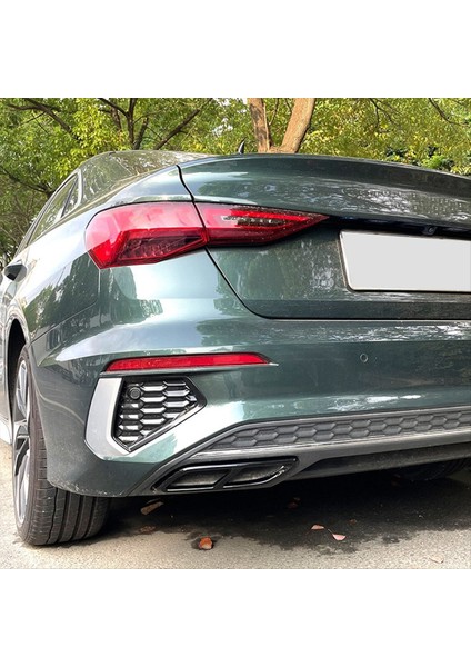 Audi A3 8y S Hat Sportback Sedan 2021+ B Için Araba Kuyruk Trim Trim Çerçeve Egzoz Borusu Dış Aksesuarlar (Yurt Dışından) fırsatları