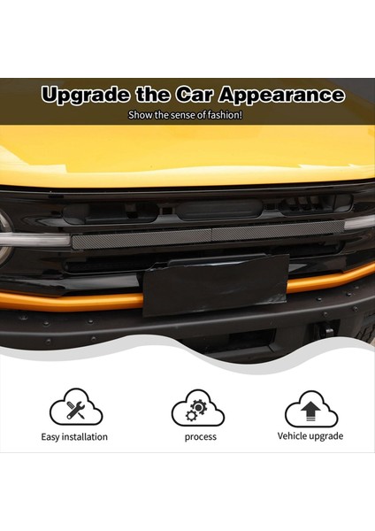 Ön Merkez Izgara Ekleme Kapağı Kaplama Ford Bronco Orta Izgara Ekleme Kapak Şeritleri Aksesuarları Karbon Fiber Rengi (Yurt Dışından) fiyatları