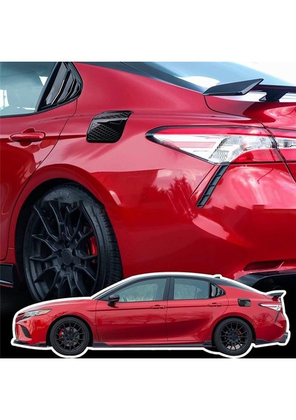 Toyota Camry Için 2018-2023 Aksesuarlar Arka Yan Pencere Kançuklu Karters Hava Havalandırma Kepçesi Tonları Kapak Döşeme Kılavuzları - Parlak Siyah (Yurt Dışından) modelleri