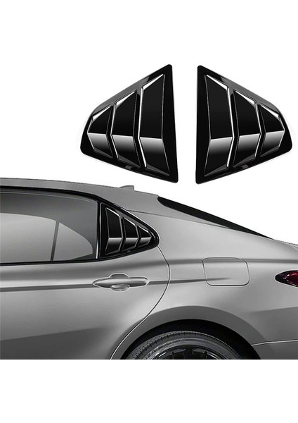 Toyota Camry Için 2018-2023 Aksesuarlar Arka Yan Pencere Kançuklu Karters Hava Havalandırma Kepçesi Tonları Kapak Döşeme Kılavuzları - Parlak Siyah (Yurt Dışından) fırsatları