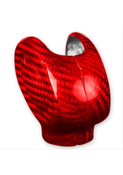 Araba Gerçek Karbon Fiber Vites Kolu Kapak Vardiya Düğmesi Mini Cooper F54 F55 F56 F57 F60 Kırmızı (Yurt Dışından)