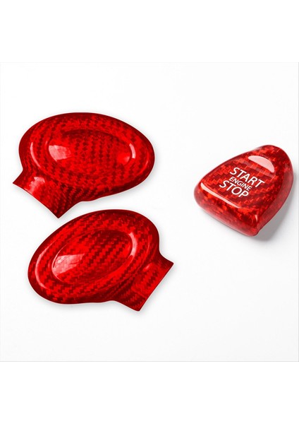 Araba Gerçek Karbon Fiber Vites Kolu Kapak Vardiya Düğmesi Mini Cooper F54 F55 F56 F57 F60 Kırmızı (Yurt Dışından) fiyatları