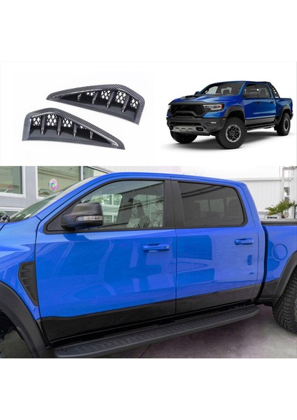 Dodge Ram Için 1500 Trx 2023 2024 Araba Çamurluk Yan Havalandırma Kapağı Trim Sticker Dış Aksesuarlar (Abs Karbon Fiber) (Yurt Dışından) fiyatları
