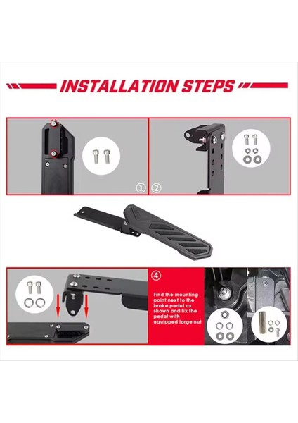 Ölü Pedal Sürücüsü Ayak Dinlenme Jeep Wrangler Için Sol Yan Kick Panel Jl Jlu 4xe Gladyatör Için Jt Anti-Slip 2018-2022 Siyah (Yurt Dışından) modelleri