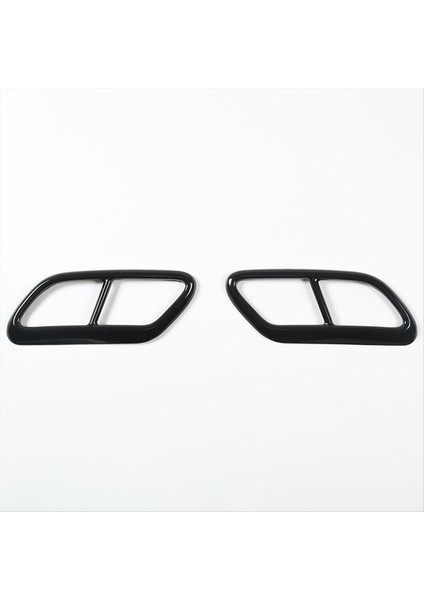 Siyah Paslanmaz Çelik Boru Boğaz Egzoz Çıkışları Volvo S60 2020 S90 V90 2016-2019 Aksesuarları Için Kuyruk Çerçevesi Trim Kapak (Yurt Dışından)