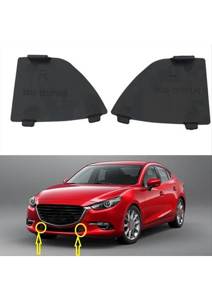 B63B-50-101 B63B-50-102 Araç Ön Alt Tampon Çekme Hook Göz Kapağı Mazda Için Izgara Kapakları 3 2017-2018 (Yurt Dışından) indirimleri