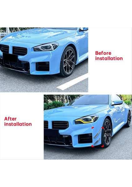 Araba Ön Tampon Yan Sıçrama Spoiler Sis Lambası Yan Spoiler Trim Bmw 2 Serisi M2 G87 2023+ Karbon Fiber (Yurt Dışından) fiyatları