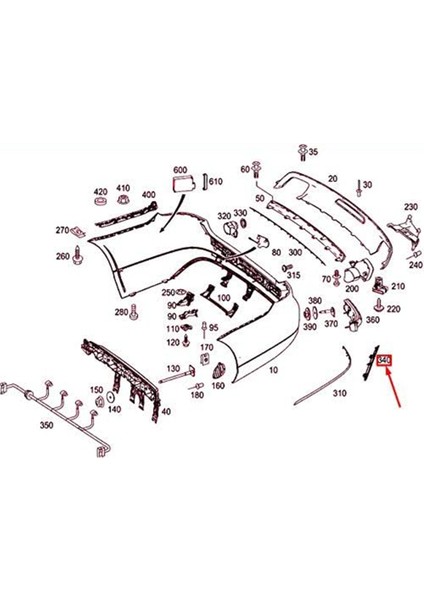 A2188852521 Mercedes Benz W218 CLS300 CLS320 cl ​​S350 Amg Arka Tampon Sol ve Sağ Izgaralar A2188852621 (Yurt Dışından) fırsatları