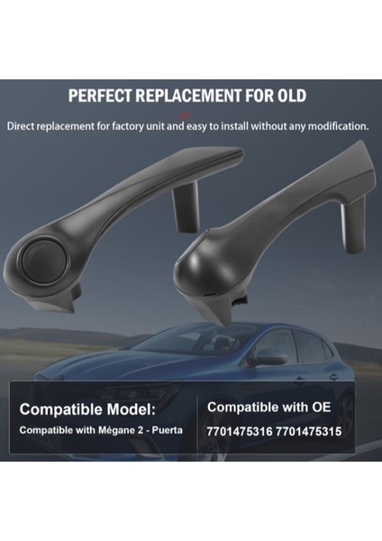 Renault Megane Mk2 Için 2set Araç Ön Kapı Iç Kol Dayama Kolu (Yurt Dışından) fiyatları