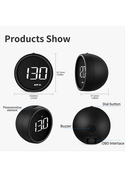 Hud B1 Obd Projektör Ekranı Baş Üstü Göstergesi Aşırı Hız Alarmı Rpm (Yurt Dışından) indirimleri