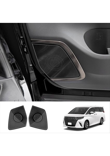 Toyota Alphard Vellfire 40 Serisi 2023+ Lhd, B Için Araba Paslanmaz Çelik Ön Kapı Hoparlör Kapağı Iç Aksesuarlar (Yurt Dışından) fırsatları