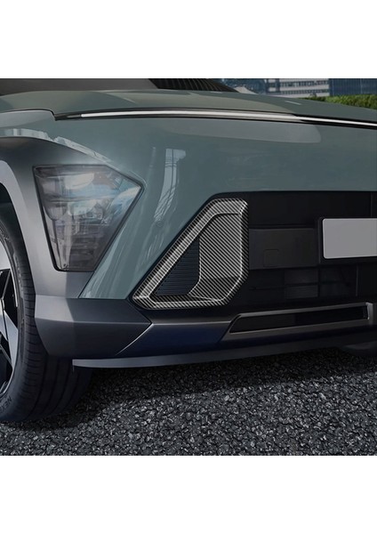 Araba Ön Sis Lambası Işık Kapağı Trim Hyundai Kona 2024+ Araba Trim Aksesuarları Karbon Fiber Desen (Yurt Dışından) fiyatları