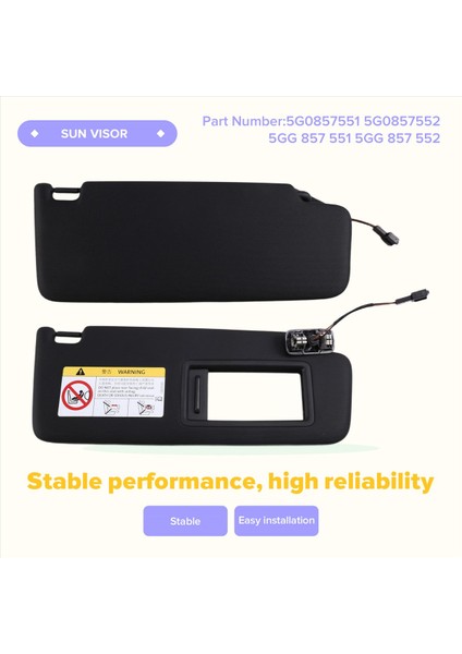 Vw Golf Için Makyaj Aynası ile Ön Güneş Vizör Paneli 7 Mk7 Gtı Süperb3 Otomobil Güneş Aksesuarları 5G08575515G0857552 (Yurt Dışından) indirimleri