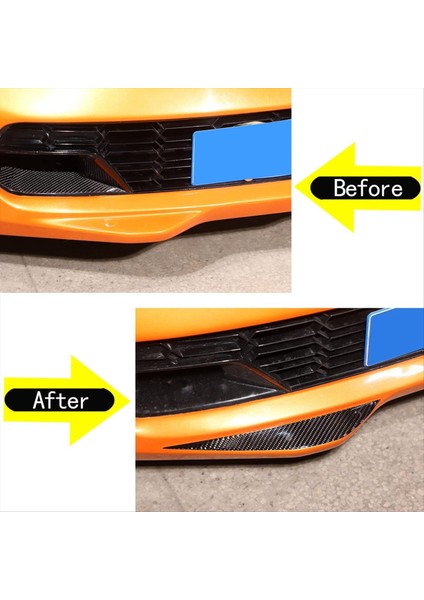 Corvette C7 Için 2014-2019 Yumuşak Karbon Fiber Araç Ön Tampon Alt Köşe Kapak Trim Ön Dudak Çıkartma Çıkartma (Yurt Dışından) fırsatları