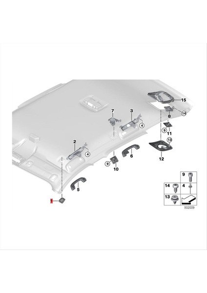 Araba Iç Çatı Mikrofon Dekoratif Kapak 5148047526 51447396683 Tüm Bmw Modelleri Çatı Trim Kabuğu Bej (Yurt Dışından) fiyatları