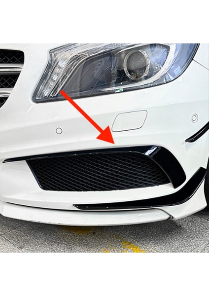 Araba Ön Tampon Dudak Ayırıcı Spoiler Sis Lamba Spoiler Kapak Trim Mercedes-Benz Için A Sınıfı W176 Amg 2013-2015 B (Yurt Dışından) fırsatları