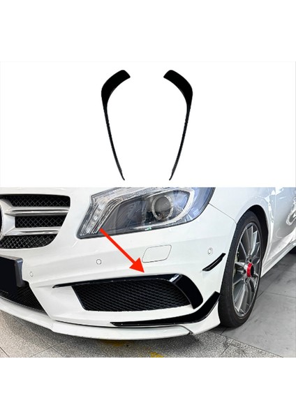 Araba Ön Tampon Dudak Ayırıcı Spoiler Sis Lamba Spoiler Kapak Trim Mercedes-Benz Için A Sınıfı W176 Amg 2013-2015 B (Yurt Dışından) indirimleri