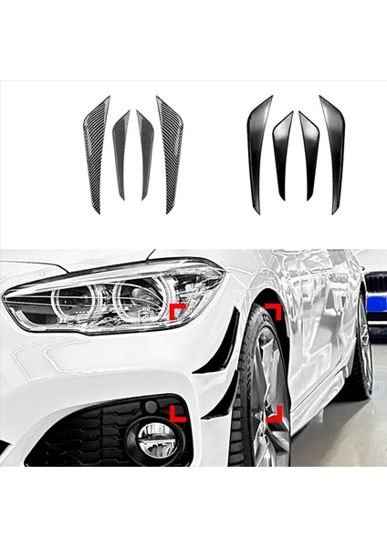 Araba Ön Tampon Dış Yan Ayırıcı Spoyler Bmw 1 Serisi F20 F21 M Sport 2015-2019 Parlak Siyah (Yurt Dışından) fiyatları