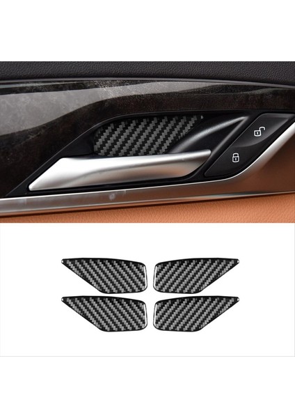 Bmw 5 Serisi G30 G38 2018-2021 Karbon Fiber Araç Iç Kapı Kasesi Kapak Döşeme Dekoratif Çıkartmalar Iç Accessoriess (Yurt Dışından) fırsatları