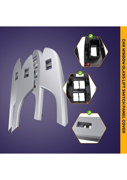 Toyota Corolla 2007-2013 Lhd Için Araba Penceresi Cam Asansör Anahtarı Paneli Kapak Kaplama Kapısı Kol Dayama Paneli (Yurt Dışından) modelleri