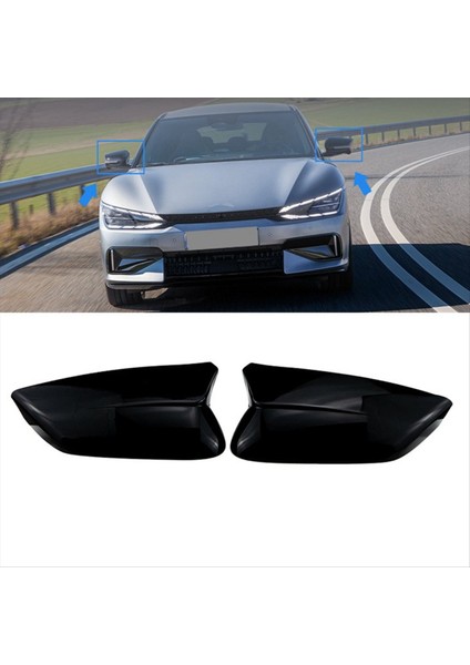 Kıa Ev6 2022 2023 Araba Dış Aksesuarları Parlak Siyah Için Araba Yan Kanat Ayna Kapağı Dikiz Ayna Kabuk Kapakları Kasa (Yurt Dışından) modelleri