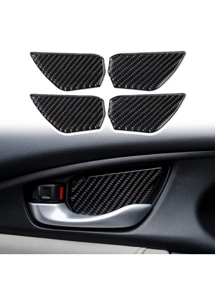 Honda Civic 10. Gen 2020 2019 2018 2017 2016 Için Araba Karbon Fiber Kapı Bileği Kaplama Iç Kapı Kolu Dekorasyon Kapağı (Yurt Dışından) fiyatları
