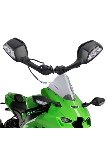 Kawasaki Ninja Için LED Turn Sinyalleri Işıkları ile Motosiklet Dikizli Aynalar 400 650 ZX-10R ZX10R (Yurt Dışından) fırsatları