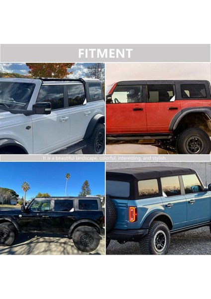 Ford Bronco Için Araba Arka Cam Pamuk Üçgen Kapak Döşeme 2021-2024 Dış Aksesuarlar Beyaz (Yurt Dışından) fırsatları