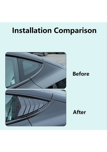 Tesla Model 3 Için Highland 2024 Otomobil Arka Üçgen Pencere Kepenkleri Güneşlik Dekorasyon Aksesuarları Parlak Karbon Fiber (Yurt Dışından) fırsatları