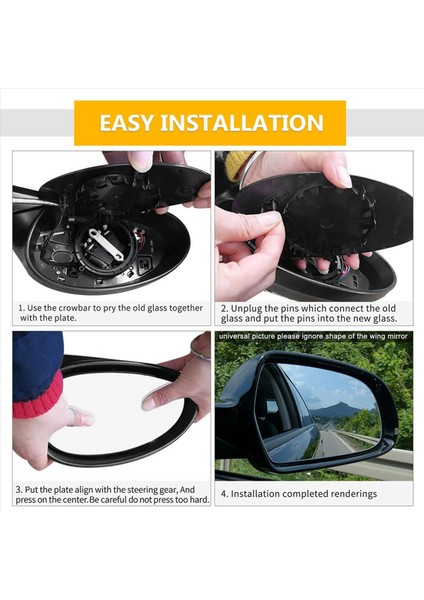 1paır Yan Kapı Dikizli Ayna Cam, Mercedes Için Destek Plakası ile Isıtılmış Benz W210 E200 E230 E260 E280 1999-2001 (Yurt Dışından) modelleri