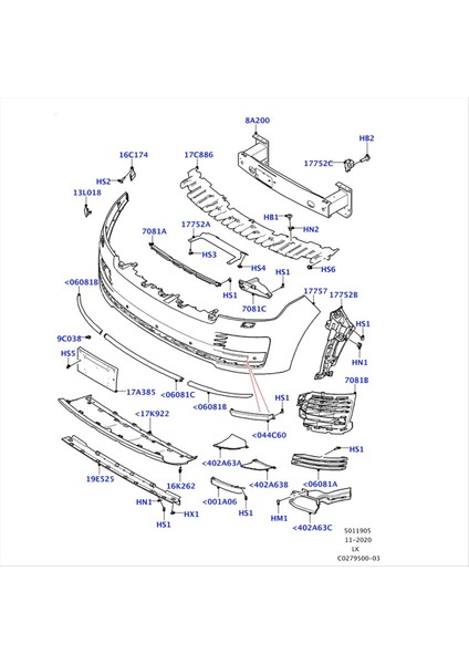 Land Rover Range Rover 2017 Için Ön Sol LR098408 Dış Tampon Hava Deflektörü- Dış Kanal (Yurt Dışından) indirimleri
