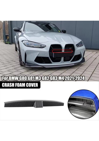 Bmw G80 G81 M3 G82 G83 M4 2021-2024 Karbon Fiber Renk Için Ön Tampon Çökme Köpük Kapak Trim Grille (Yurt Dışından) modelleri