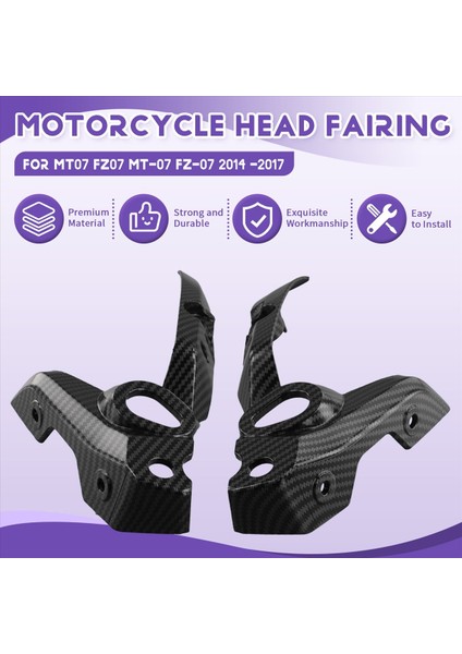 Motosiklet Head Fairings Ön Far Kapağı Yamaha MT07 FZ07 Mt-07 Fz-07 mt Fz 07 2014 -2017 (Yurt Dışından) fırsatları