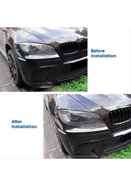 Araba Far Lamba Kaşları Bmw Için Kapak Kaplama X6 E71 2008-2014 Araç Far Göz Kapakları Kapaklar Karbon Fiber Desen (Yurt Dışından) indirimleri