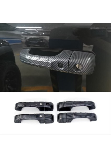 Dodge Ram Trx 1500 2023 2024 Araç Dış Kapı Tutucu Kapak Kapağı Akıllı Anahtar Dönemi Trim Aksesuarları Abs Karbon Fiber (Yurt Dışından) indirimleri