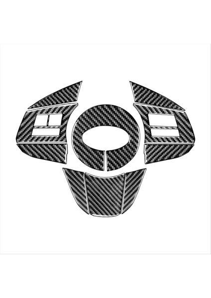 Subaru Için Karbon Fiber Legacy Outback 2010-2014 Direksiyon Simidi Düğmesi Panel Kapak Döşeme Çıkartma Aksesuarları Lhd, A (Yurt Dışından)