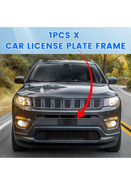 Araba Plaka Çerçevesi Ön Tampon Plaka Tutucu 68213436AC 68217847B Jeep Grand Cherokee Patriot Pusulası (Yurt Dışından) fırsatları