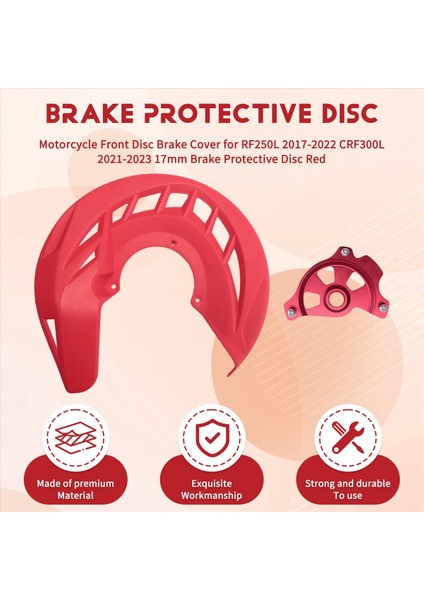 Honda RF250L 2017-2022 CRF300L2021-2023 17MM Fren Koruyucu Disk Kırmızı (Yurt Dışından) fırsatları
