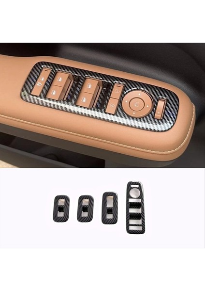 Hyundai Santa Fe Mx5 2024 Lhd Karbon Fiber Araç Pencere Asansör Anahtarı Düğmeleri Kapak Döşeme Aksesuarları (Yurt Dışından) indirimleri