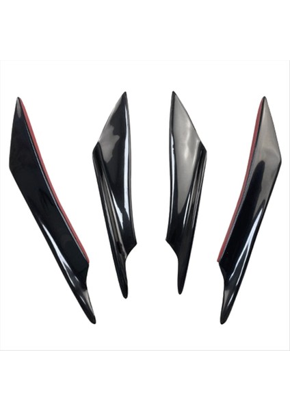 Evrensel Araba Ön Tampon Dudak Splitter, Araba Dış 4 Pack Yumuşak Yasalar Savaş Rüzgar Kılıcı Otomatik Hava Spoiler Sticker Trim B (Yurt Dışından)