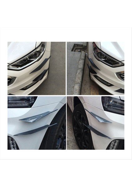 Evrensel Araba Ön Tampon Dudak Splitter, Araba Dış 4 Pack Yumuşak Yasalar Savaş Rüzgar Kılıcı Otomatik Hava Spoiler Sticker Trim B (Yurt Dışından) fiyatları