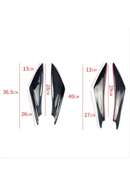 Evrensel Araba Ön Tampon Dudak Splitter, Araba Dış 4 Pack Yumuşak Yasalar Savaş Rüzgar Kılıcı Otomatik Hava Spoiler Sticker Trim B (Yurt Dışından) indirimleri