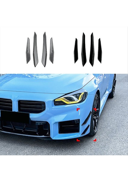 Araba Ön Tampon Yan Ayırıcı Spoiler Sis Lambası Yan Spoiler Döşeme Bmw 2 Serisi M2 G87 2023+ Parlak Siyah (Yurt Dışından) indirimleri
