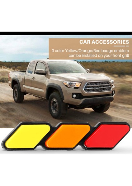 Toyota Tacoma 4runner Highlander Rav4 Için Tri Renkli Ön Izgara Rozeti Amblemi (Yurt Dışından) fırsatları