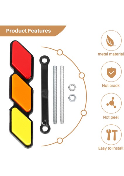 Toyota Tacoma 4runner Highlander Rav4 Için Tri Renkli Ön Izgara Rozeti Amblemi (Yurt Dışından) indirimleri