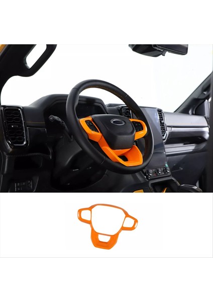 Ford Ranger Için 2023 2024 Araç Direksiyon Simidi Çerçevesi Trim Kapak Iç Aksesuarlar Turuncu (Yurt Dışından) fiyatları