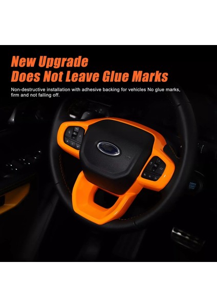 Ford Ranger Için 2023 2024 Araç Direksiyon Simidi Çerçevesi Trim Kapak Iç Aksesuarlar Turuncu (Yurt Dışından) indirimleri